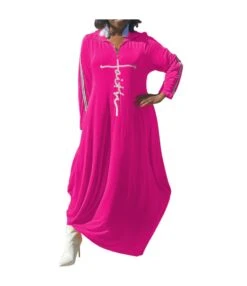 Faith Letter Print Long Skirt V-Neck Loose Casual Dress Wholesale Maxi Dresses In Bulk SD210264 -OTIS Clothing Shop 78402b96 31e8 4c38 becf 897e2c82944d 1624966006BD9BAB228B7505B56531AA