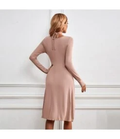 V-Neck Strap Long-Sleeve Elegant Midi A-Line Knitted Dress Wholesale Dresses SDN537994 -OTIS Clothing Shop 7941c09e 3b4c 4d3f b347 cb0f2134a940 0712cf509ed3683e7698d19ef06c80f1