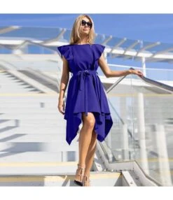 Fashion Square Neck Ruffle Sleeve Dress Solid Color Irregular Wholesale Dresses With Belt SDN560090 -OTIS Clothing Shop 7948ac4c 8af9 40f7 87dd 97d400b723ec 24651c9c1047cfacdf449e3e4e37d378