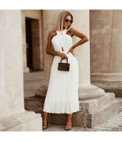 Sexy Cross Wrap Chiffon Dress Pleated Lace Up Casual Wholesale Dresses SD580198 -OTIS Clothing Shop 79f75866 78ec 4ec2 8cee 0c2e4b111da3 8295231307e559905a1c830098881fb5