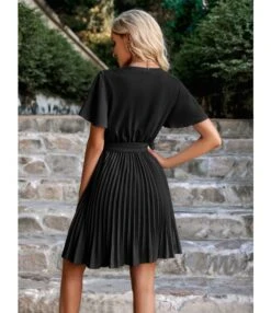 Fashion Solid Color V-Neck Tie-Up Waist Pleated Dress Wholesale Dresses SDN539989 -OTIS Clothing Shop 7a6500d0 6edc 42fb 9424 d90e3343a588 37905d47bafd057567260703bc7a58c0