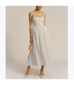 Polka Dot Lace-Up High Waist Slim Fit Vintage Slip Dress Wholesale Dresses SDN533962