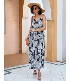 Printed Sling Nipped Waist Mid-Length Swing Floral Dress Vacation Wholesale Dresses SDN533573 -OTIS Clothing Shop 7e850264 8374 479e bd98 2b87687c4d10 081633272c80a534f15d3c8d37d73668