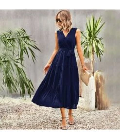 Solid Color Tie-Up Waist Sleeveless Tank Swing Smocked Dress Wholesale Dresses SDN539507 -OTIS Clothing Shop 7f267c44 b0e3 4dfd 957d 27370546ca19 98662dc60d97aecd2c264ff6bf141f6a