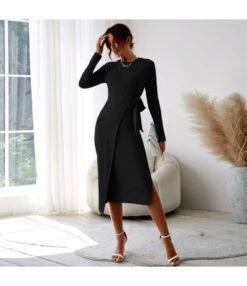 Fashion Lace-Up Bag Hip Long Sleeve Slim Fit Midi Dress Wholesale Dresses SDN537976 -OTIS Clothing Shop 81c0ab0d f0f7 463b bdf8 f8e2aeec2deb 864e621763f59a67a59ec05ed25263dd