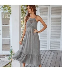 Wholesale Dresses Casual Maxi Dress Halterneck Hollow Design Knitted SD191120 -OTIS Clothing Shop 81e1bd51 3899 48b4 aab9 2cc5a4e2a334 12ac3f830b3cf3f2e2cbb9d1d3b05c7d