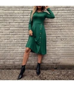 Round Neck Casual Long Sleeve Button Slit Midi Knitted Dress Wholesale Dresses SDN537779 -OTIS Clothing Shop 829a3721 7842 4450 b7c9 fda0f81ee5f4 c5bef4395ea0a27293d59851b34165f8