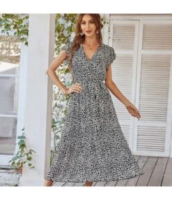 Tieback Design Casual Vacation Dress V Neck Wholesale Dresses SD191088 -OTIS Clothing Shop 8341a780 03e3 48e6 aaa2 99ee106fcf35 0A3DE8C73F34E0A134E3C2A2B7690FC1