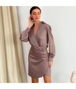 Sexy Satin Deep V Neck Dress Solid Color Long Sleeve A-Line Wholesale Dresses SDN560922 -OTIS Clothing Shop 871ad4b3 f7c4 4506 8a38 91141439f26c 13998d97b05e7827f7eeeedeefb817ce