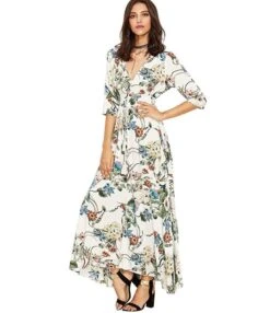 Printed Retro V-Neck Wide Hem Slit Design Wholesale Maxi Dresses Vacation Dress Trendy SD204093 -OTIS Clothing Shop 8f371024 ec68 4c04 84d2 0d0be839ea69 cf06e915e6095df0708308c76a7cd186
