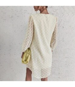 Sexy V Neck Flocking Mini Dress Solid Color Loose Long Sleeve Wholesale Dresses SDN560852 -OTIS Clothing Shop 93f226a0 ab22 494c 960a 2fde519d5968 29614c1eef7460b10400a0f3539629c9