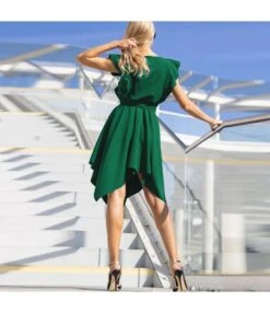 Fashion Square Neck Ruffle Sleeve Dress Solid Color Irregular Wholesale Dresses With Belt SDN560090 -OTIS Clothing Shop 9534406a 5bfa 4892 afed e2aaaf7230a9 42af8aaf679e96fc75205cd67910296d