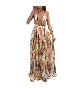 Fashion Print Deep V Neck Open Back Chiffon Beach Sling Wide Swing Dress Sexy Wholesale Maxi Dresses SD55497 -OTIS Clothing Shop 9561cf21 1aa2 4ca0 803b a7906bf8024a c9a916bafe7120d94f7e514a51a85414