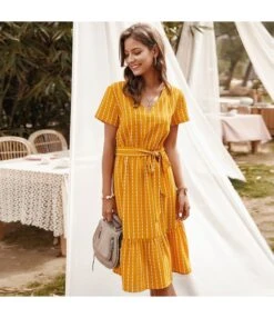 Sexy V-Neck Striped Dress Casual Short Sleeve Lace Up Wholesale Dresses SDN560302 -OTIS Clothing Shop 97baa10a b93e 44f7 bdb1 442f02d85111 fe527406a1e2252c6e383f9af3df1560