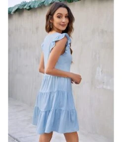 Retro V-Neck Frill Sleeve Loose Smocked Denim Dress Wholesale Dresses SDN535266 -OTIS Clothing Shop 9ce425ce 05f3 48e0 8935 1d0a4ed9f7ff c7b0b8ba4fb16f517dacb2a7cdf81793