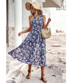 Lace-Up Waist Floral Print Sleeveless Mid-Length Tank Dress Wholesale Dresses SDN539502 -OTIS Clothing Shop 9e27e956 b2ae 4a5f 999e 1e15aa5136f7 d83c7e08c8482e31d475fa7cef93c831