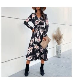 Long-Sleeve Printed V-Neck Tie-Up Waist Floral Dress Wholesale Dresses SDN538173 -OTIS Clothing Shop 9e964d88 75bd 450e 9ef4 be7e3cea017b c379691e8ebb2e0e812d693875b14605