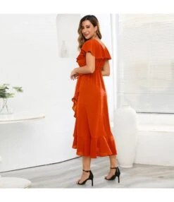 Elegant Lotus Leaf Swing V-Neck Slim Chiffon Ruffle Dress Wholesale Dresses N5323030300063 -OTIS Clothing Shop O1CN0103RYBP1wQMp3Vd3qi 2455536302 0 cib