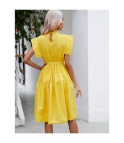 Trendy Stand Collar Tie-Up Cover Sleeveless Waist Midi Casual Dress Wholesale Dresses N5323030700089 -OTIS Clothing Shop O1CN010F6gni1vvgHlM9BV5 2212115946235 0 cib