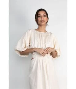 Backless Lace-Up Cut-Out Short Puff Sleeve Round Neck Pleated Casual Retro Dress Wholesale Dresses N5323021500001 -OTIS Clothing Shop O1CN010SYAlw2GztqkoMCee 2212501819087 0 cib