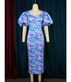 Commuter Style Lantern Sleeves High-Waisted Plum Print One-Step Dress Wholesale Dresses V5923050600035 -OTIS Clothing Shop O1CN011RKHJA1TGB8vV7doM 2206882922354 0 cib