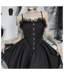 Gothic Punk Dark Style Jacquard Slim-Fit Swing Lace Suspender Dress Wholesale Dresses N5323031100103 -OTIS Clothing Shop O1CN0124AL9A1MhTQEe8i3j 3900101466 0 cib