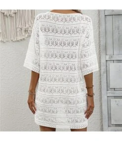 Casual Short-Sleeved V-Neck Hollow Vacation Beach Sunscreen Dress Wholesale Dresses V5923051300042 -OTIS Clothing Shop O1CN014ZE0z11KExZiXRcPZ 3418581133 0 cib