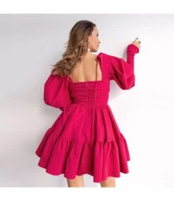 Puff Party Niche Puff Sleeve Stylish Pleated Solid Color Dress Wholesale Dresses N461523021400186 -OTIS Clothing Shop O1CN017VjV172GztqvSdjvP 2212501819087 0 cib