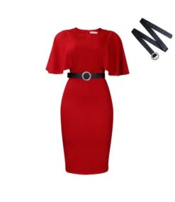 Elegant Flared Sleeve Round Neck Wrap Hip Pencil Dress Wholesale Dresses N5923080800079 -OTIS Clothing Shop O1CN018qZjZo26UcgqVUgXV 4225457665 0 cib