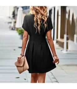 Button-Down Slim-Fit Short-Sleeved Elegant Commuter A-Line Dress Wholesale Dresses N463123032300203 -OTIS Clothing Shop O1CN018rA9161wuaxbmT6dm 3267756368 0 cib