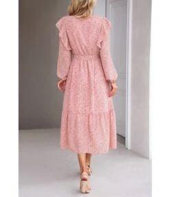 Floral Wood Ear Side Slim V-Neck Long-Sleeved Dress Wholesale Dresses N4623071700084 -OTIS Clothing Shop O1CN01F9vgAJ1ND4otdUkqP 2425141535 0 cib