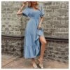 Commuting Short-Sleeved Simple Slim V-Neck Mid-Length Dress Wholesale Dresses N463623022200180 -OTIS Clothing Shop O1CN01HjGApF2FsHeo7QKZ0 2502018935 0 cib 4
