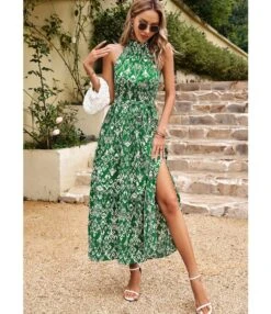 Elegant Sleeveless Floral Print Hanging Neck High Split Long Dress Wholesale Dresses V5923041200031 -OTIS Clothing Shop O1CN01IVazZ31ND4mkS1Iri 2425141535 0 cib