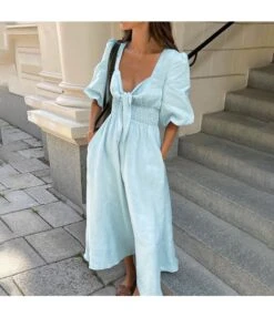 A-Line V-Neck Temperament Solid Color Puff Sleeve Dress Wholesale Dresses N462303280016499 9 A-Line V-Neck Temperament Solid Color Puff Sleeve Dress Wholesale Dresses N462303280016499 -OTIS Clothing Shop O1CN01JUrNZr2Gzts9nTe5V 2212501819087 0 cib