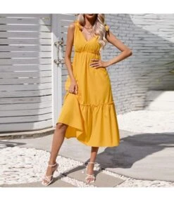 Large Swing Suspenders Sleeveless Solid Color Low Cut Dress Wholesale Dresses N4623041000161 -OTIS Clothing Shop O1CN01JnT9Kt2BFZjhDMbar 2208897598309 0 cib