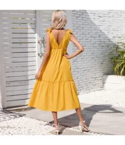 Large Swing Suspenders Sleeveless Solid Color Low Cut Dress Wholesale Dresses N4623041000161 -OTIS Clothing Shop O1CN01NzfDv82BFZjdEwkU8 2208897598309 0 cib