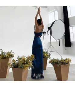 Solid Color One Shoulder Hollow Waist Tassel Sexy High Slit Party Sling Dress Wholesale Maxi Dresses N5323021500002 -OTIS Clothing Shop O1CN01Q12beV2Gztqk9aNyX 2212501819087 0 cib