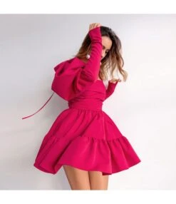 Puff Party Niche Puff Sleeve Stylish Pleated Solid Color Dress Wholesale Dresses N461523021400186 -OTIS Clothing Shop O1CN01VQiZ0X2GztqvSf0xH 2212501819087 0 cib