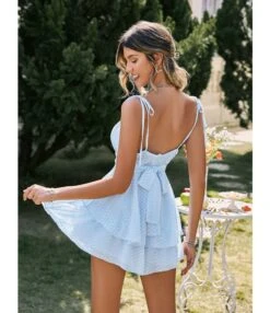Fresh V-Neck Suspenders Open Back Double Hem Dress Wholesale Dresses N462303280017219 -OTIS Clothing Shop O1CN01WKPott2HGO2FR6DJV 2212450069123 0 cib 1