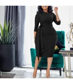 Fashion Solid Color Seven Part Sleeve Pleated Strapped Dress Wholesale Dresses N5323032800174 -OTIS Clothing Shop O1CN01WwgGhV26Ucf4lKNI9 4225457665 0 cib 6