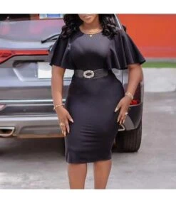 Elegant Flared Sleeve Round Neck Wrap Hip Pencil Dress Wholesale Dresses N5923080800079 -OTIS Clothing Shop O1CN01Xw7Bni26UcgaEzKnU 4225457665 0 cib 6