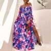Vacation Off-Neck Floral Print Long Sleeve Slit Swing Dress Wholesale Maxi Dresses N5323031700008 -OTIS Clothing Shop O1CN01Z2m9ZA28YrVIuVcKV 2212172337945 0 cib 6