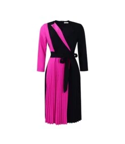 Fashion Suit Collar Colorblocked Tie Pressed Pleat Dress Wholesale Dresses N5923080800085 -OTIS Clothing Shop O1CN01ZYhI6x26UchpCXEtb 4225457665 0 cib 6