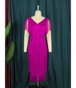Fashion V-Neck Sleeveless High Waist Mid-Length Fringe Hip Dress Wholesale Dresses V5923050600028 -OTIS Clothing Shop O1CN01bIA1wE1TGBAanAV7r 2206882922354 0 cib