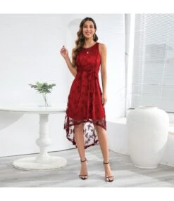 Sexy Sleeveless Lace Mesh Tie-Up Waist Fishtail Party Dress Wholesale Dresses N5323021800035 -OTIS Clothing Shop O1CN01bP59L41wQMos5nCLg 2455536302 0 cib 5