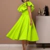 Ruffle Swing Solid Color Sleeveless Party Dress Wholesale Dresses N4623050300074