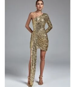 Sexy Slant One Shoulder Sequins Slim Splicing Dress Wholesale Dresses N5923081800035 -OTIS Clothing Shop O1CN01e9u5iH1rRfvYIzsLx 2200855815628 0 cib