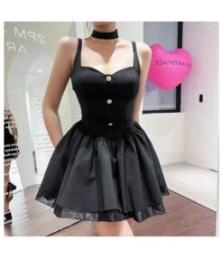 Slim Fit Wide Strap Off Shoulder Panel Low Cut Dress Wholesale Dresses N46523031800123