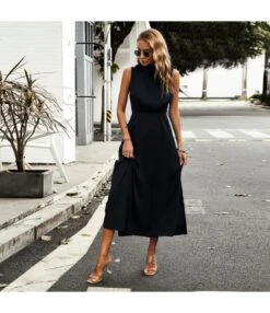 Fashion Sleeveless High Waist Half High Neck Satin Dress Wholesale Dresses V5923050300041 -OTIS Clothing Shop O1CN01jF4h6Y1wuayNXLFXd 3267756368 0 cib 4