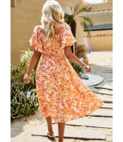 Elegant Botanical Floral Full Print Bubble Sleeve Square Neck Long Dress Wholesale Dresses V5923041200043 -OTIS Clothing Shop O1CN01jUqYdP1ND4n1j40xa 2425141535 0 cib